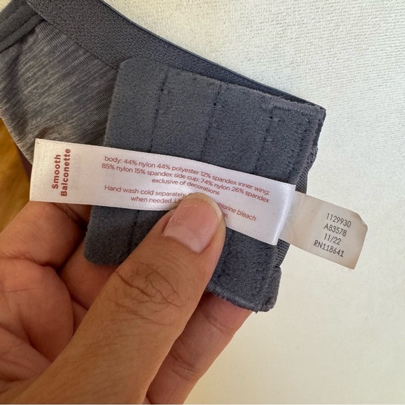 Lane Bryant Cacique Smooth Balconette T-Shirt Bra Plus Size 38F (DDD) Blue-Gray - Picture 6 of 10